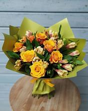 Букет цветов из:  Альстромерии и Розы в Новошешминск
