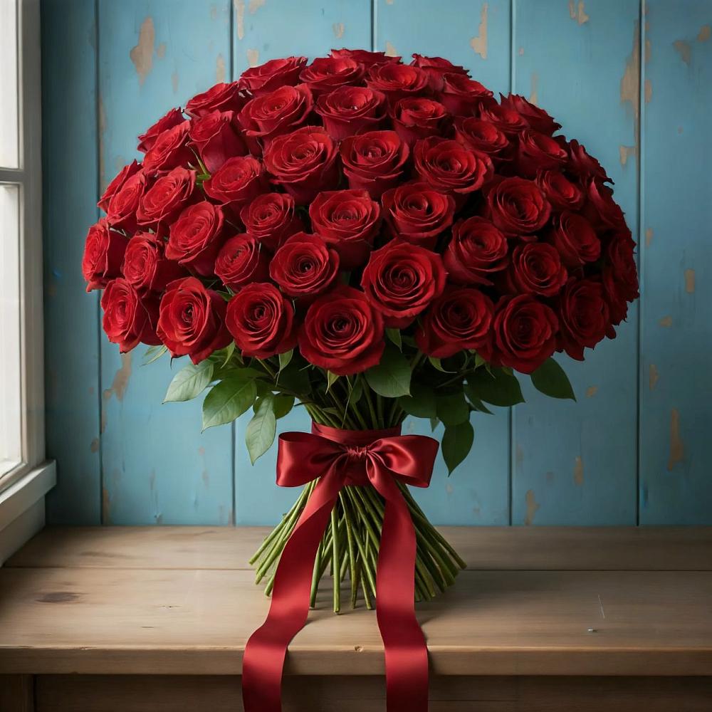 Букет Красные розы Блэк Меджик в Новошешминск