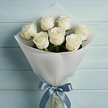 Букет 7 Белых роз Эдлесс Лав в Новошешминск