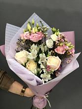 Букет цветов из:  Альстромерии, Розы и Лизиантусы #REPLACE_PRED# Новошешминск