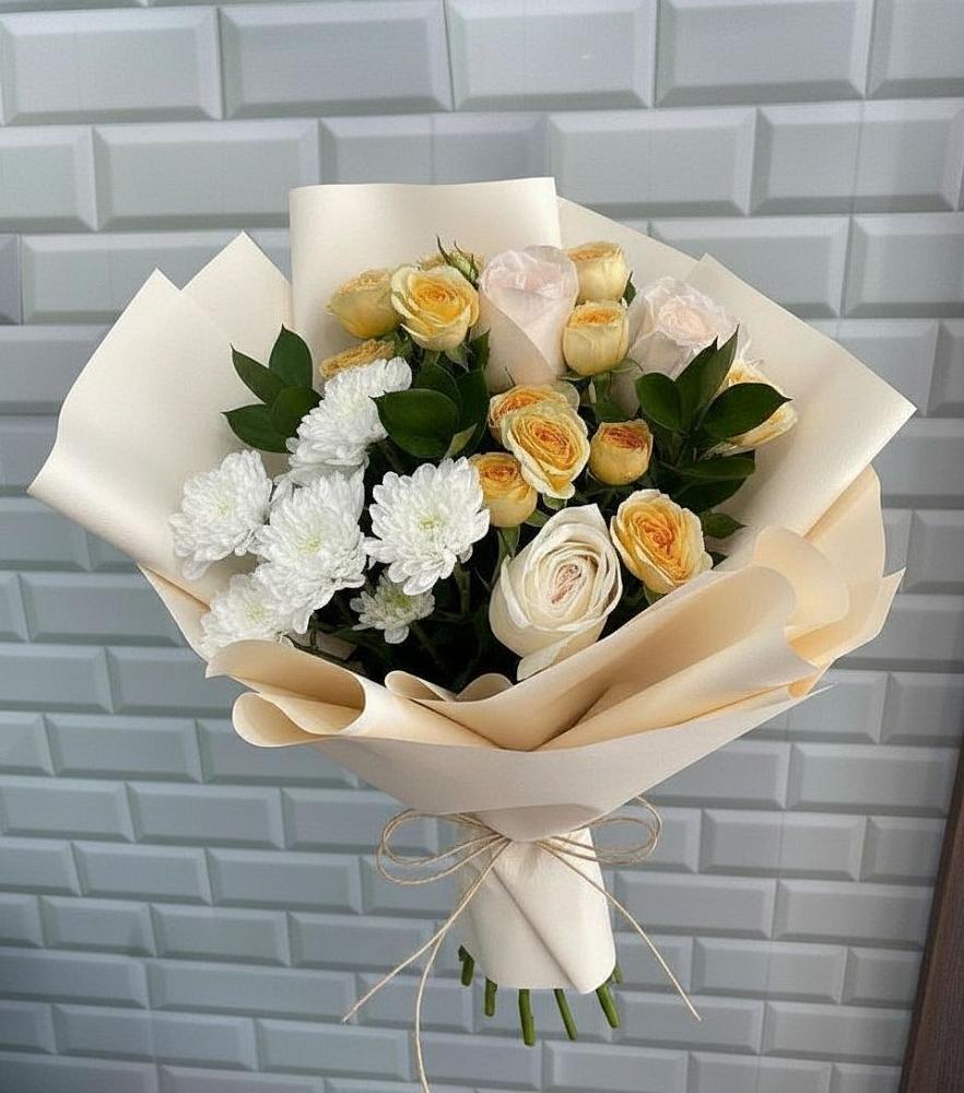 Букет цветов из: Розы и Хризантемы в Новошешминск