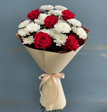 Букет цветов из:  Розы и Хризантемы в Новошешминск
