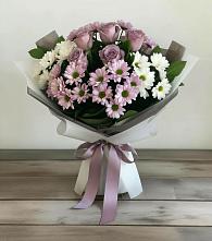 Букет цветов из:  Хризантемы и Розы в Новошешминск