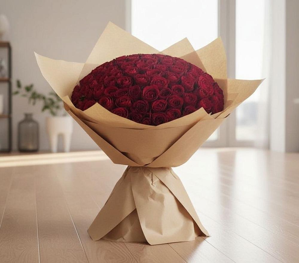 Букет 101 Красная роза в Новошешминск