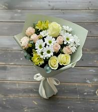 Букет цветов из:  Альстромерии, Розы и Хризантемы в Новошешминск