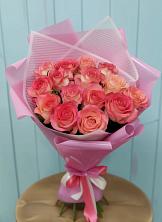 Букет 15 Розовых роз Равель в Новошешминск